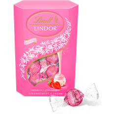 Lindt Choklad Lindt Lindor White Strawberry & Cream Cornet 500g
