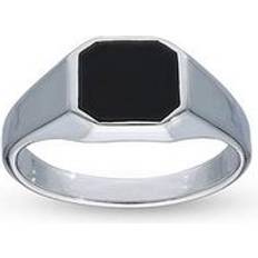 Agate Rings Very Gents Sterling Silver Black Agate Signet Ring - Ilver
