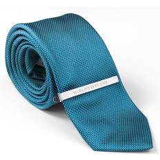 Tie Clips Men's Rhodium Plated Tie Clip - Silver