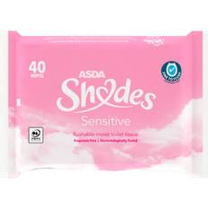 Asda ASDA Shades Sensitive Flushable Moist Toilet Tissue Wipes
