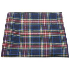 Handkerchiefs King Traditional Tartan Pocket Square Handkerchief Check Plaid - Navy Blue