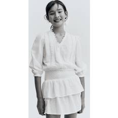 Skirts Children's Clothing H&M Girls Smocked Skirt - White