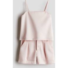 H&M 2-Delt Sæt Med Top Og Shorts - Lyserød