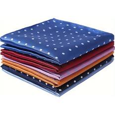 Bröstnäsdukar Temu 6pcs Set Of Men's Silk Pocket Square Handkerchiefs