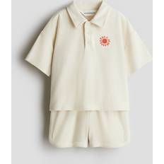 H&M Pojke 2-delat Set I Frotté - Beige