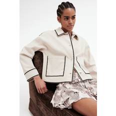 Beige - Women Jackets H&M Cotton Twill Jacket - Beige