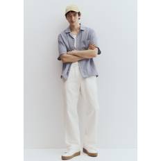 H&M Relaxed Fit Linen Trousers - White
