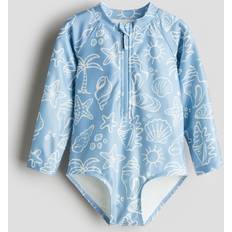 H&M Girls Long-sleeved Swimsuit - Blue