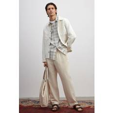 H&M Regular Fit Textured Overshirt - White