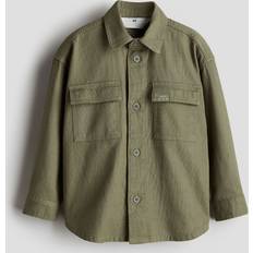 Cotton Shirts H&M Loose-Fit Cotton Shirt - Green