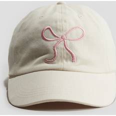 H&M Embroidery Motif Cotton Cap - White
