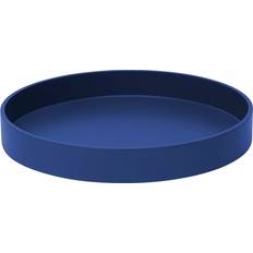 Mojoo Matte Lacquered Decorative Ø30x4 cm Ultramarine Serving Tray 30cm