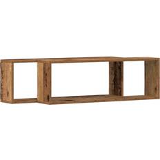 VidaXL Hylder vidaXL Væghylder 2 Stk Gammelt Træ 80 x 15 x 26 cm Væghylde 80cm 2stk