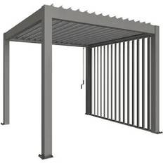 Pavillon-Dächer Biohort Lamellenseitenwand 3 m Quarzgrau-Metallic