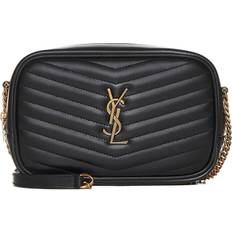 Saint Laurent Håndtasker Saint Laurent Lou Mini Leather Shoulder Bag - Black