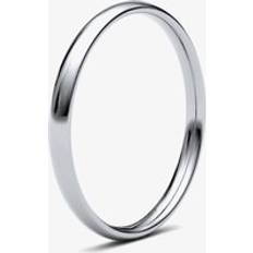 Platinum Rings T.H.Baker Platinum 2.0mm Light Court Wedding Ring - Silver