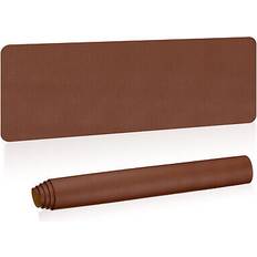 Brown Desk Mats Uxcell 55 x 17 in Large Desk Mat PU Leather Dual Side Dark Brown