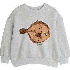 Organic Sweatshirts Mini Rodini Grey Organic Cotton Fish Sweatshirt - Grey