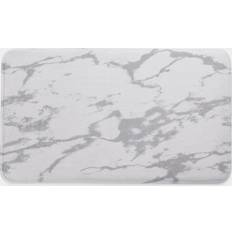 OHS Marble Print Bath Mat Grey