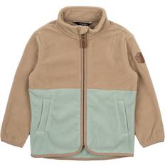 Brown Fleece Garments Mikk-Line Kid's Fleece Jacket - Sand