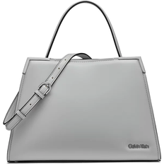 Calvin Klein Mica Top Handle Convertible Satchel - Dove Gray