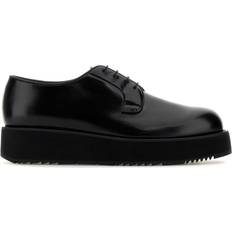Prada Derby Prada Brushed Leather Derby Shoes - Black