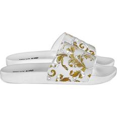 Versace Jeans Couture Slippers & Sandals Versace Jeans Couture Barocco Print Slides - White