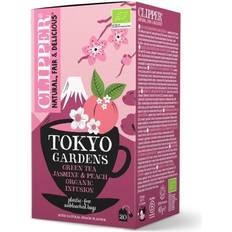 Clipper Matvaror Clipper Tokyo Gardens Green Tea Jasmine & Peach Organic Infusion 20 Tepåsar 20st