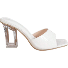 Shein Damen Mule Sandalen Mit Quadratischer Zehenkappe - Weiß