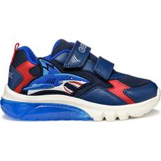 Geox Kids' Ciberdon Light Up Shark Trainers - Navy/Red