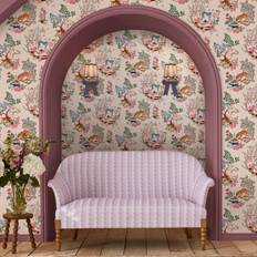Cath Kidston Painted Kingdom Pink Floral Wallpaper