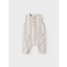 Genbrugsmaterialer Jumpsuits Børnetøj Name It Økologisk Bomuld Buksedragt - Beige/Brun