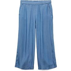 Vero Moda Vmbree Mellemhøj Talje Culottebukser - Blue Denim