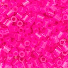 Rosa DIY Panduro Rörpärlor Midi 1000 st Rosa Med Glitter Ø5 mm