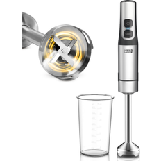 Stabmixer Lebenlang Edelstahl 1200W Inkl 800ml Messbecher Spritzschutz