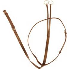 Reins Derby Leather Tanned Martingale For Horse - Marron
