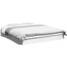 vidaXL Vit 150x200 cm Konstruerat Trä Sängram 150x200cm