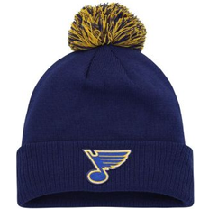 NHL Mössor adidas Men's Blue St. Louis Blues Cuffed Knit Hat with Pom