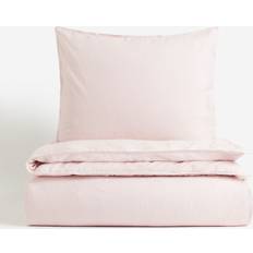 H&M Bettwäsche Leinenmix Bettbezug Rosa (200x140cm)