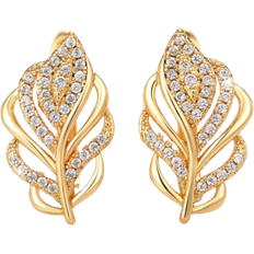Shein Pair Glamorous Cubic Zirconia Hoop Earrings For Women For Wedding Anniversary Engagement Party Jewelry Valentine's Day Gift