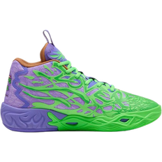 Shoes Puma Mens MB.04 TMNT R&D Basketball Shoes - Fluro Green Pes/Red/Dark Amethyst