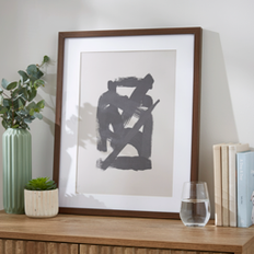 The frame walnut Dunelm Essentials Walnut Effect Box Walnut Photo Frame 59.4x84.1cm