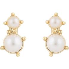 Smycken Snö of Sweden Lucy Mini Earrings - Gold/White