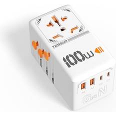 Elartiklar Tessan 100W GaN Reseadapter USB C 2 USB A