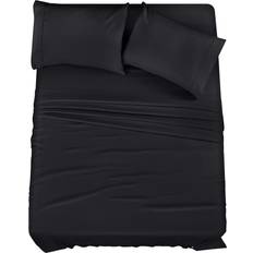 Utopia Bedding Soft and Breathable Bed Sheet Black (243.8x205.7cm)
