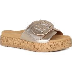 Heeled Sandals Gabor Kirby Womens Mule Sandals - Gold