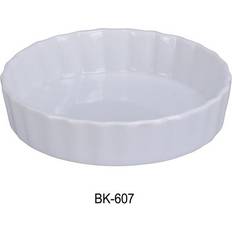 White Pie Dishes Yanco Porcelain Quiche Super White 7 x 1.15 in Pack of 24 Pie Dish
