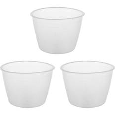 Tlily Plastic 120 Ml Electric Cooker Rice 6 Pcs Clear White Measuring Cup