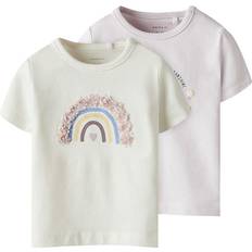1-3M T-shirts Name It Nbffines T-shirt 2-pak - Blå/Hvid