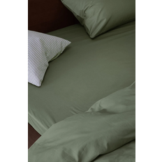 Økologisk lagen 160x200 Jotex Percale Faconsyet Økologisk Khaki 160x200 Lagen Grøn (200x160cm)